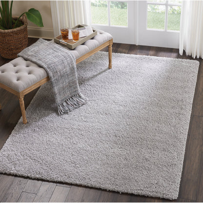 Nourison Malibu Shag Moderner Plüsch-Teppich in fester Ausführung