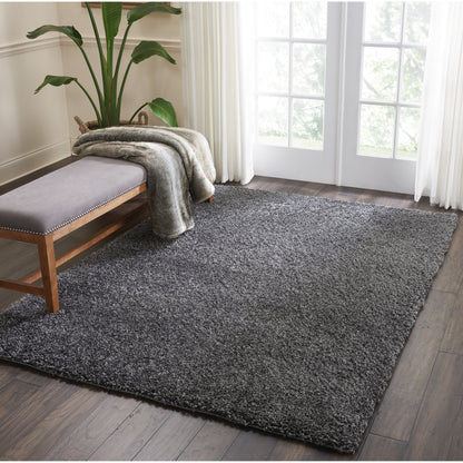 Nourison Malibu Shag Moderner Plüsch-Teppich in fester Ausführung