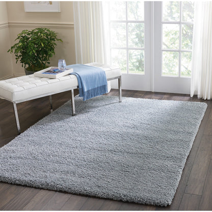 Nourison Malibu Shag Moderner Plüsch-Teppich in fester Ausführung