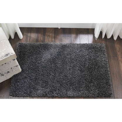 Nourison Malibu Shag Moderner Plüsch-Teppich in fester Ausführung