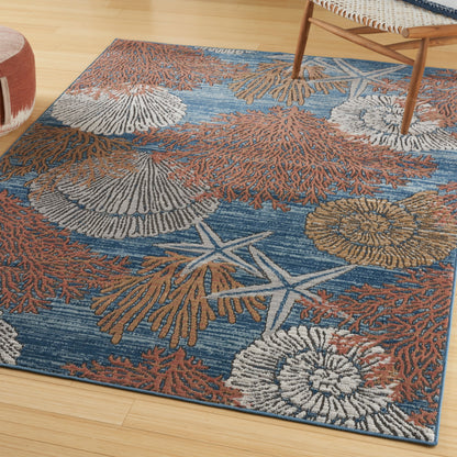 Nourison Pompeii Coastal Beach Muscheln und Korallen Bereich Teppich