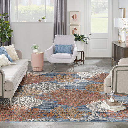 Nourison Pompeii Coastal Beach Muscheln und Korallen Bereich Teppich