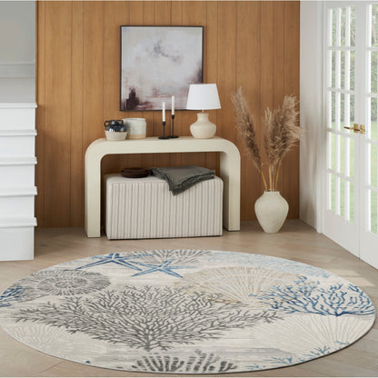 Nourison Pompeii Coastal Beach Muscheln und Korallen Bereich Teppich