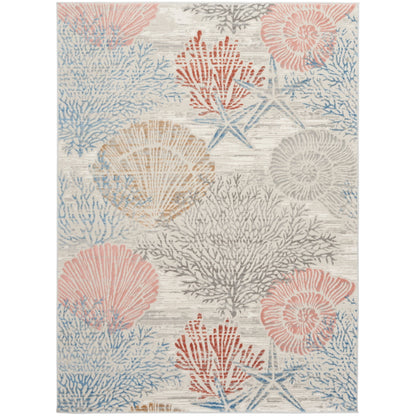 Nourison Pompeii Coastal Beach Muscheln und Korallen Bereich Teppich
