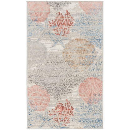Nourison Pompeii Coastal Beach Muscheln und Korallen Bereich Teppich