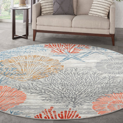 Nourison Pompeii Coastal Beach Muscheln und Korallen Bereich Teppich