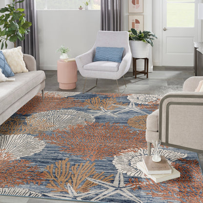 Nourison Pompeii Coastal Beach Muscheln und Korallen Bereich Teppich