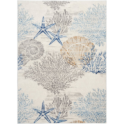 Nourison Pompeii Coastal Beach Muscheln und Korallen Bereich Teppich
