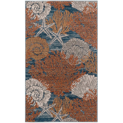 Nourison Pompeii Coastal Beach Muscheln und Korallen Bereich Teppich