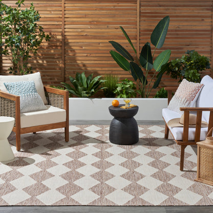Nourison Positano Geometrischer Teppich für drinnen und draußen