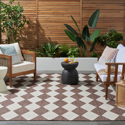 Nourison Positano Geometrischer Teppich für drinnen und draußen