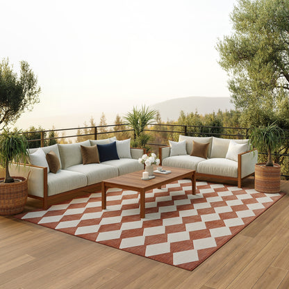 Nourison Positano Geometrischer Teppich für drinnen und draußen