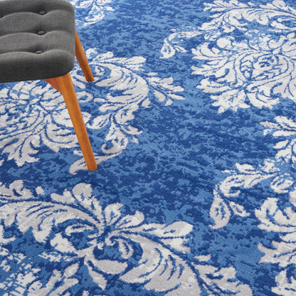 Nourison Whimsicle French Country Botanical Elfenbein-Marine-Teppich