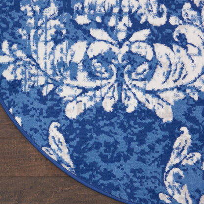 Nourison Whimsicle French Country Botanical Elfenbein-Marine-Teppich