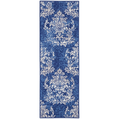 Nourison Whimsicle French Country Botanical Elfenbein-Marine-Teppich