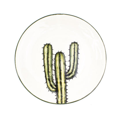 Novica handgefertigte Saguaro-Salatteller aus Keramik (Paar)