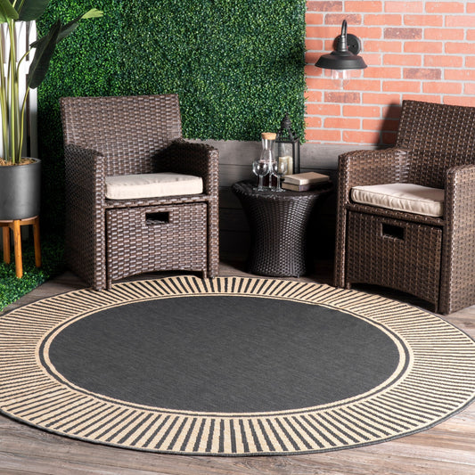 Nuloom Leah Classic Bordered Indoor/Outdoor-Teppich