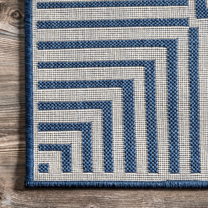 Nuloom Leah Classic Bordered Indoor/Outdoor-Teppich