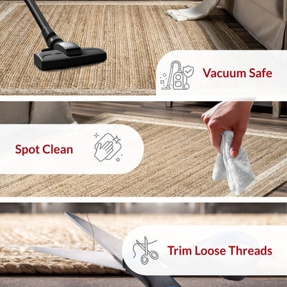 Nuloom Rikki Coastal Geflochtener Jute-Teppich