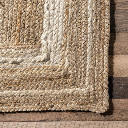 Nuloom Rikki Coastal Geflochtener Jute-Teppich