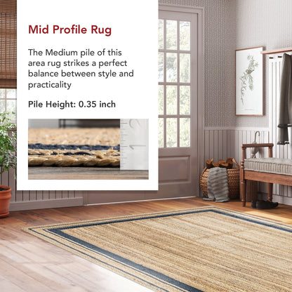 Nuloom Rikki Coastal Geflochtener Jute-Teppich