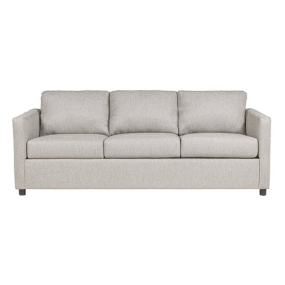 Piasa Sofa, Transitional Light Beige Polyester and Solid Wood, 81 Inch