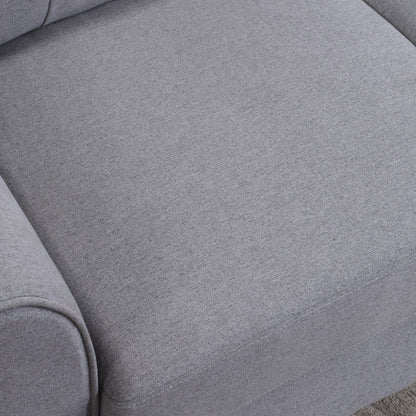Roomfitters Modern Linen Upholstered Loveseat, Compact 2-Seat Couch for Living Room or Office Elegance
