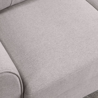Roomfitters Modern Linen Upholstered Loveseat, Compact 2-Seat Couch for Living Room or Office Elegance