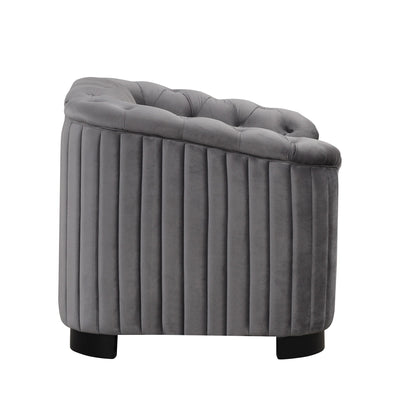 Roomfitters Velvet Upholstered Accent Sofa, Single Sofa Chair with Removable Seat Cushion for Modern Living Room, Bedroom