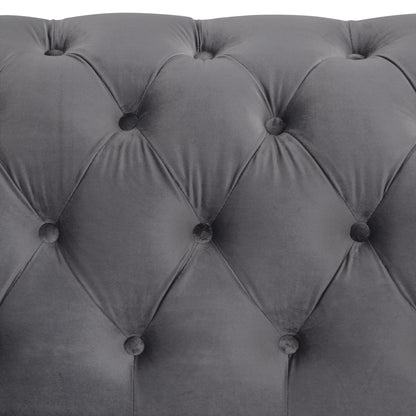 Roomfitters Velvet Upholstered Accent Sofa, Single Sofa Chair with Removable Seat Cushion for Modern Living Room, Bedroom
