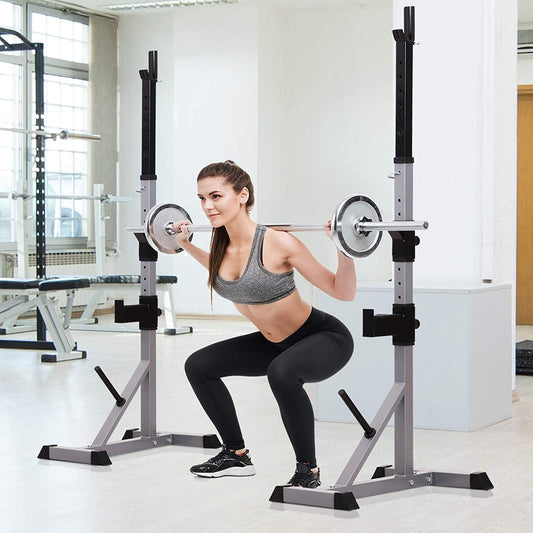 Soozier Stahl 2-teilig höhenverstellbar Langhantel Squat Rack/Bankdrücken – N/A