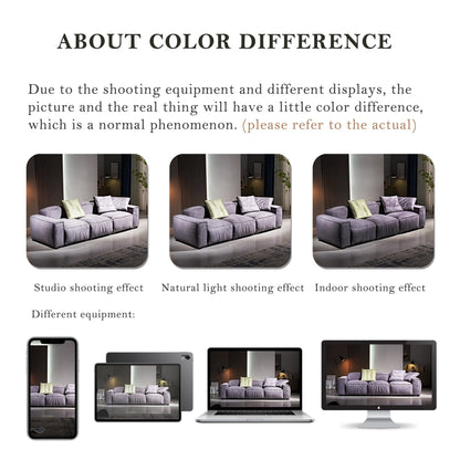 110'' Square Sofa Masha Velvet with Four-seater for Living Room Sofa-bed