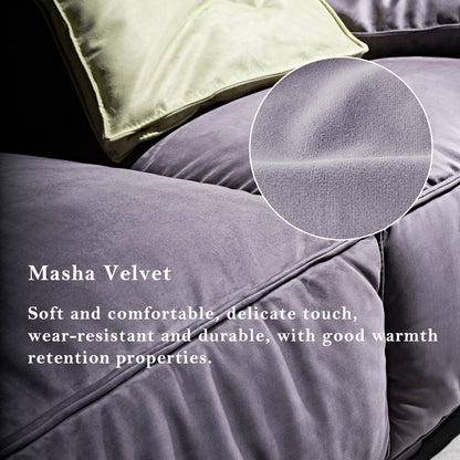 110'' Square Sofa Masha Velvet with Four-seater for Living Room Sofa-bed
