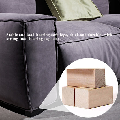 110'' Square Sofa Masha Velvet with Four-seater for Living Room Sofa-bed