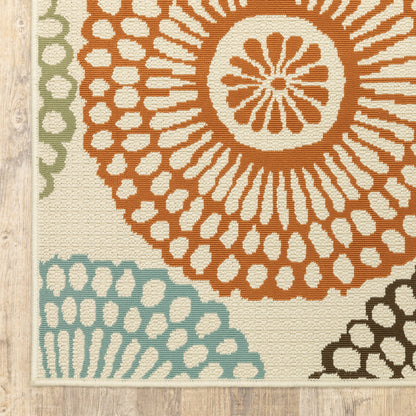 Vista Home Malta Medallions Mehrfarbiger Indoor-Outdoor-Teppich