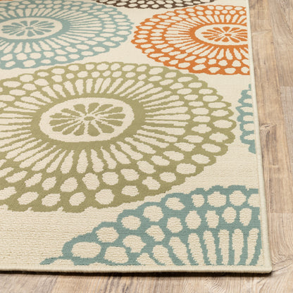 Vista Home Malta Medallions Mehrfarbiger Indoor-Outdoor-Teppich