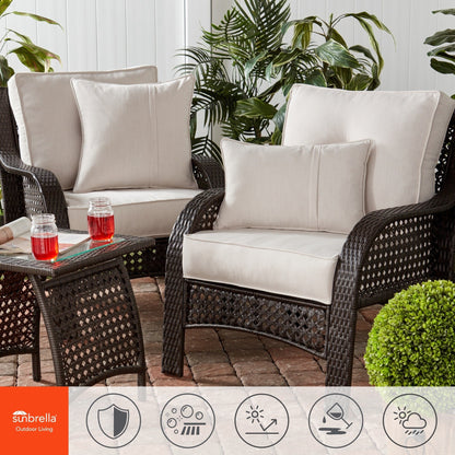 Sunbrella 2-teiliges Premium Deep Seat Outdoor-Kissenset