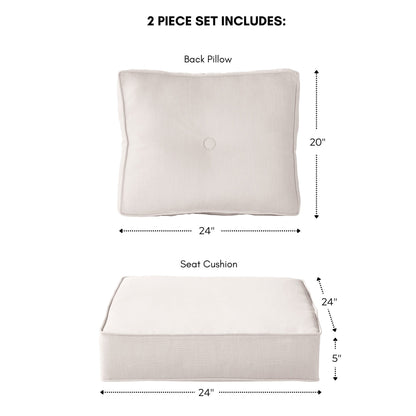 Sunbrella 2-teiliges Premium Deep Seat Outdoor-Kissenset