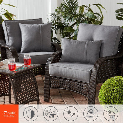 Sunbrella 2-teiliges Premium Deep Seat Outdoor-Kissenset