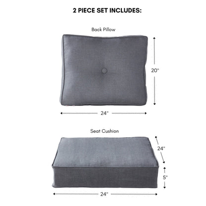 Sunbrella 2-teiliges Premium Deep Seat Outdoor-Kissenset