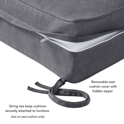 Sunbrella 2-teiliges Premium Deep Seat Outdoor-Kissenset
