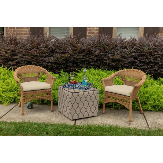 Sunbrella® Sitzkissen aus massivem Stoff, 1-teilig, für drinnen und draußen, Korbgeflecht, 19,5 B x 19,5 L, Canvas, Waldgrün