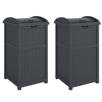 Suncast 30 Gallon Hideaway Mülleimer für den Außenbereich, Cyberspace