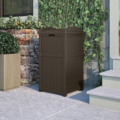 Suncast 30 Gallon Hideaway Mülleimer für den Außenbereich, Cyberspace
