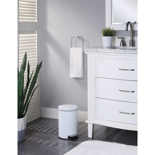SunnyPoint 4,5 Liter / 1,2 Gallonen runder Mülleimer mit Kunststoff-Inneneimer; Badezimmer, Büro und Schlafzimmer, Betreten und langsames Schließen