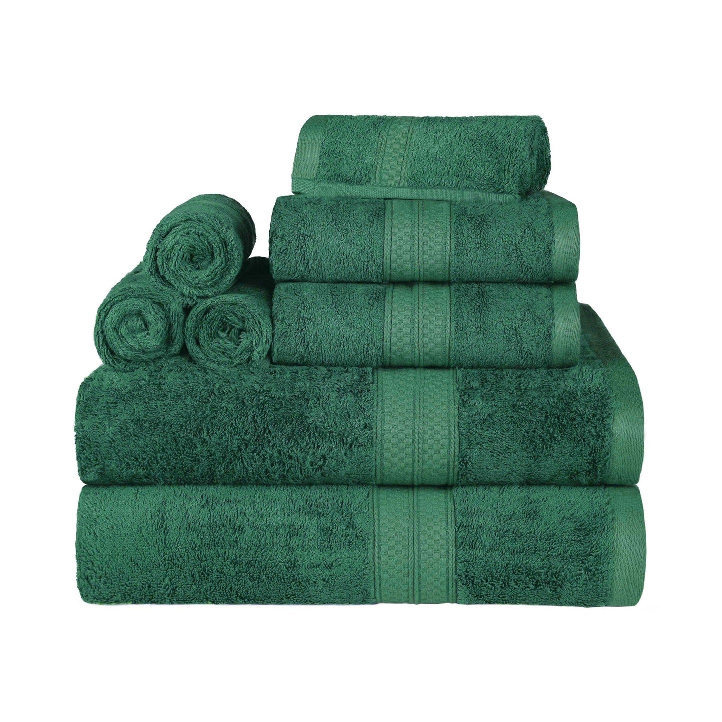 Hochwertiges 8-teiliges Badetuch-Set, Viskose aus Bambus und Baumwolle