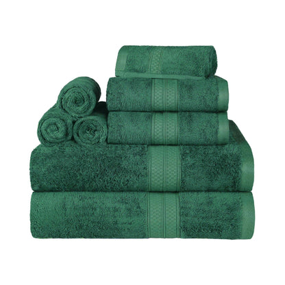 Hochwertiges 8-teiliges Badetuch-Set, Viskose aus Bambus und Baumwolle