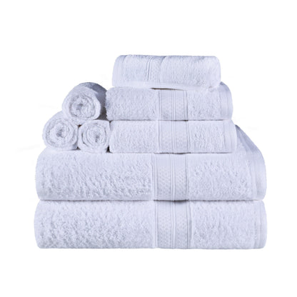 Hochwertiges 8-teiliges Badetuch-Set, Viskose aus Bambus und Baumwolle