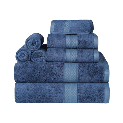 Hochwertiges 8-teiliges Badetuch-Set, Viskose aus Bambus und Baumwolle