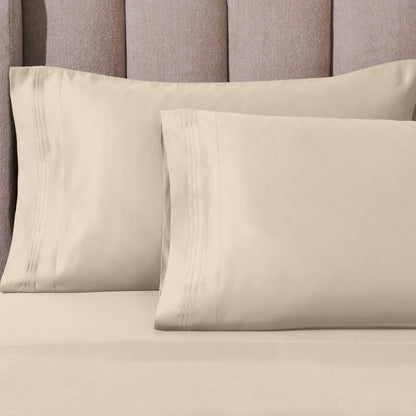 Hochwertiges Bettlaken-Set aus ägyptischer Baumwolle mit 1000 Fadenzahl, tiefe Taschen, solides Design